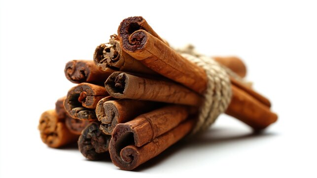 Aromatic cigar-shaped spice sticks bundled together, evoking warmth and flavor for culinary delights