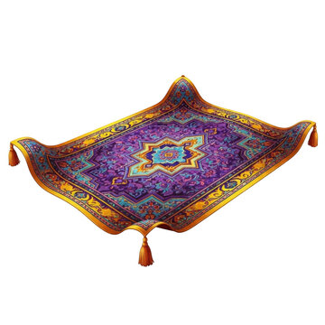Magic flying carpet isolated on transparent background