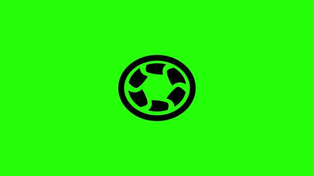 4K horizontal video clip showcasing a mechanical camera shutter lens aperture iris pattern bouncing. Clean popup icon graphic for photography production studio exposure adjustment multimedia content.