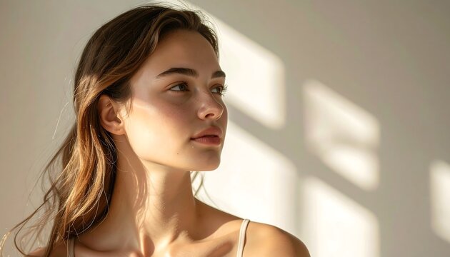 Quiet Atmosphere Featuring Woman And Soft Indoor Shadows