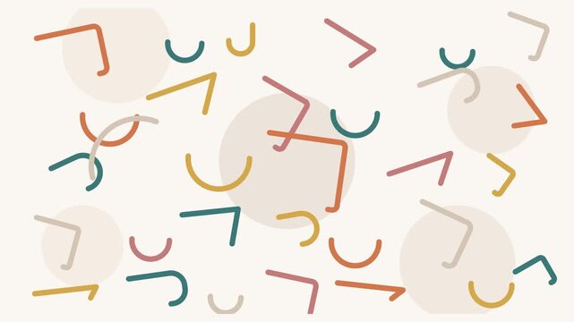 Minimalist geometric background with soft beige circles and faint neutral shapes on white