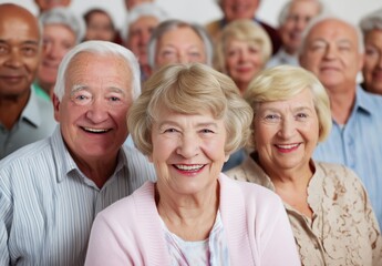 Fototapeta premium Support impact ordinary citizens group smiling together
