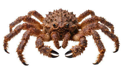 Spiky brown king crab with large claws and long legs © Gael