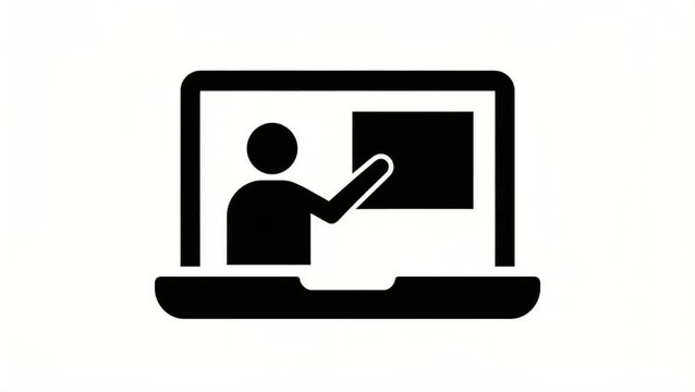 Digital Classroom and Remote Learning Icon
