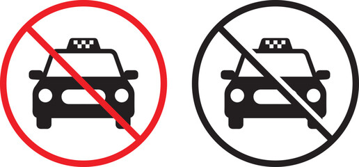 No taxi sign icon set © MOHAMMAD RABBI