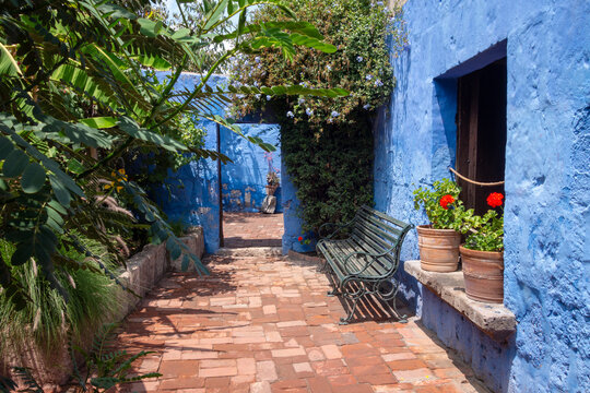 Inner Courtyards and Gardens at Santa Catalina Monastery, Arequipa