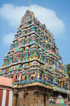 Thillai Nataraja Shiva Temple in Chidambaram, Tamil Nadu, India.