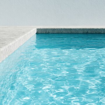 summer poolside background, sunlight reflections on water