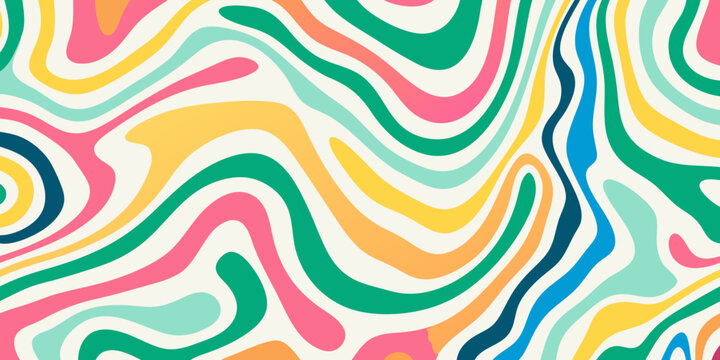 Colorful interlocking wave pattern a vibrant vector illustration