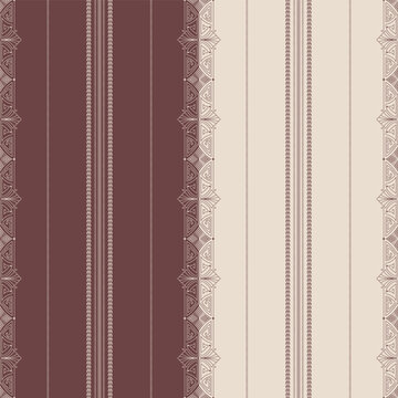 Damask art deco striped seamless pattern element. Vintage classical old fashioned damask ornament, seamless texture for wallpapers, textile.