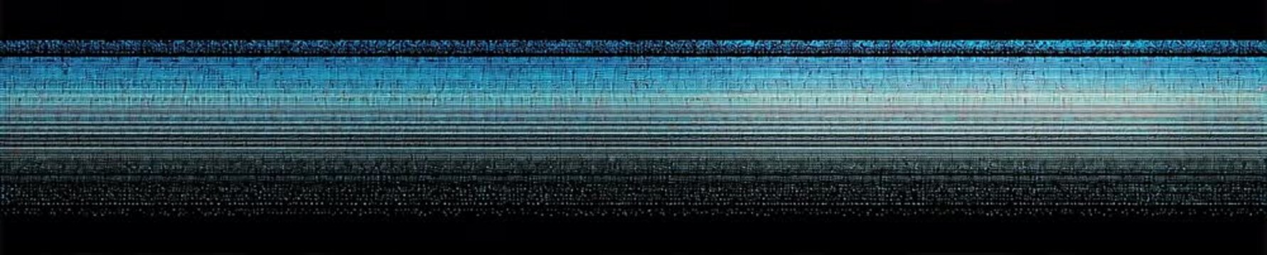 Abstract glowing blue digital data stream animation. Futuristic cyberspace background with moving light particles, neon lines, and retro monitor glitch effect. High-tech virtual network with copy spac