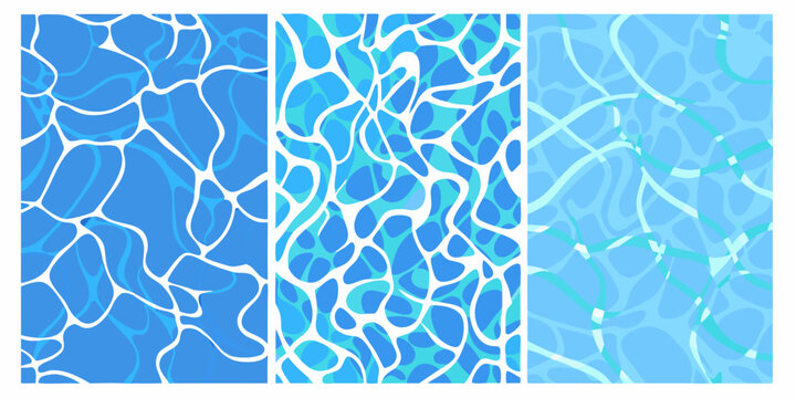 Abstract Water Ripple Textures Blue And Teal Vector Illustration Backgrounds abstract patterns aquatic