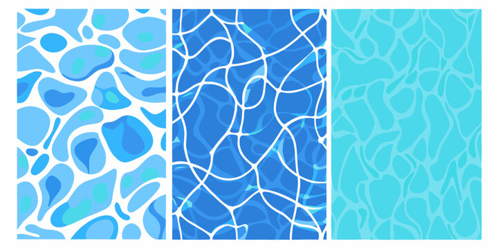 Abstract Water Ripple Textures Vector Illustration With Shades Of Blue abstract art aquatic