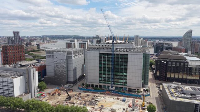 London Data Center Construction Panoramic Daytime View