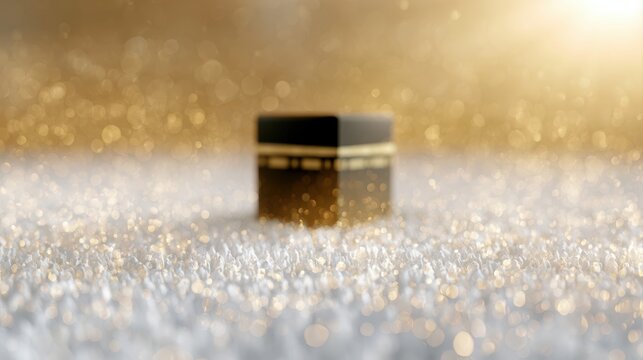 hajj spiritual background, golden light, sacred atmosphere