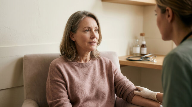 Medical Consultation Demonstrates Empathy and Care Between Physician and Patient