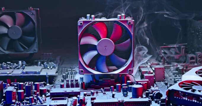 Main processor (CPU) during malfunction fan on heatsink.