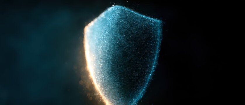 cyber firewall protection background, glowing security shield