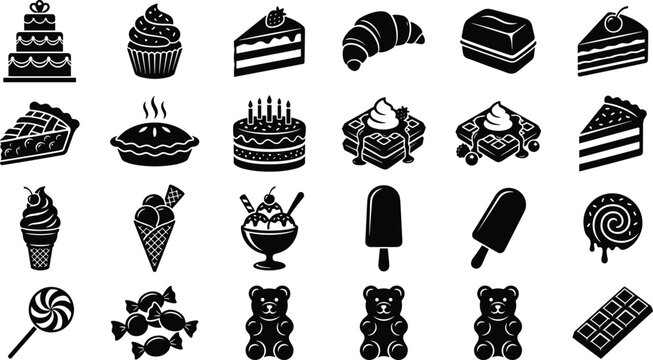 Black and white of various hats and animal heads on a grid bowler hats berets d