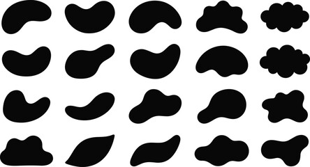Black stylized silhouettes of various animals in profile view black silhouettes animal profiles deer © ROHIMA