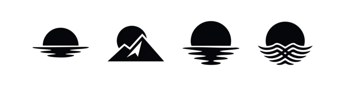 Collection of various boot and shoe print icons, footprints.