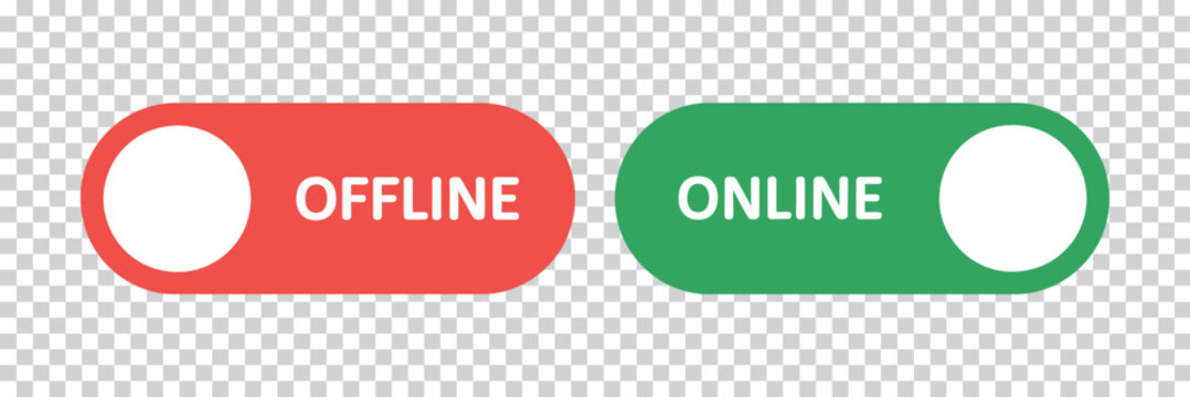toggle switches red green online offline status indicator button control