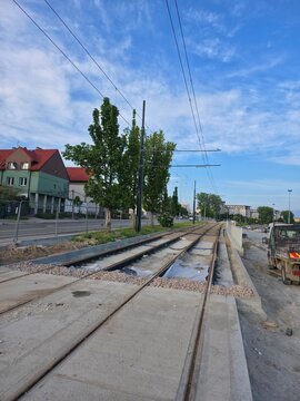 Krakow Mistrzejowice Tramwaj under construction 