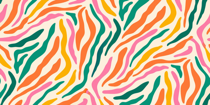 colorful zebra stripe pattern on white background animal print wildlife nature design