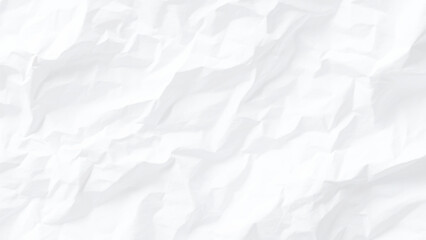 Fototapeta premium Crumpled white paper texture with creases and folds covering the entire surface