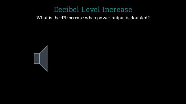 Decibel level increase