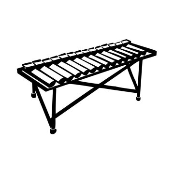 marimba percussion instrument icon silhouette illustration for music band orchestra and rhythm design