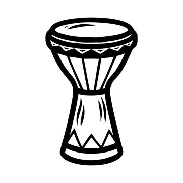 darbuka percussion instrument icon silhouette illustration for middle eastern music rhythm and cultural design