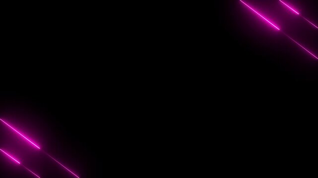 Neon glowing purple line Seamless animation on black background Abstract neon red rays and glowing lines animated with 4k video...