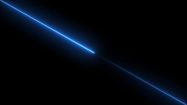 Straight blue neon line icon animation. Glowing neon red color line icon animation on , Fist speed Horizontal neon line animation moving from right to left on black screen.4k motion video.