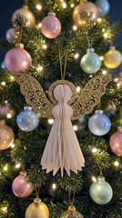 Obraz premium Engelornament am Christbaum