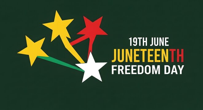 Juneteenth Freedom Day Celebration Emblem