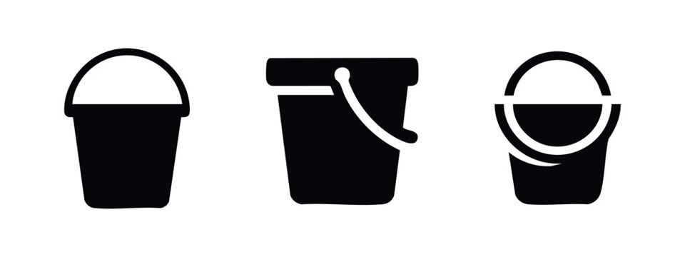 Three bucket icons: traditional, modern, and stylized