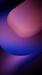 Obraz na płótnie Canvas Gradient geometric background with stacked curves and violet glow