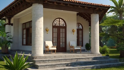 Fototapeta premium entrance to the old house