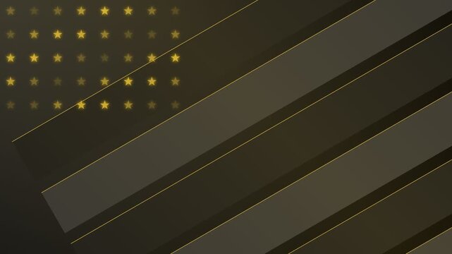A visually striking 4th of July background featuring a pattern of golden stars and dark, angled stripes, evoking a sense of premium celebration and patriotic spirit for holiday themes