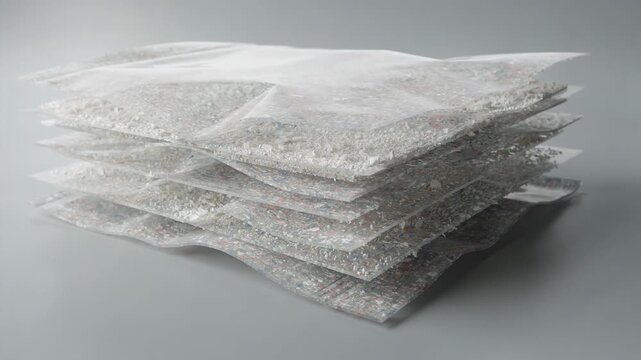 Focused medium shot of pouch base constructed with advanced nanoclay mineral layers emphasizing structural integrity and moisture barrier performance.