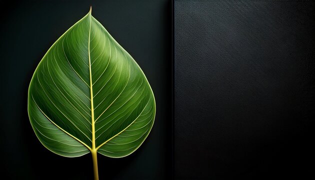 Leaf On Black Amoled Wallpaper Background