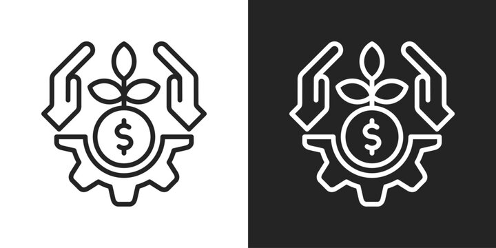 Bootstrapping Icon In Black And White Line Style
