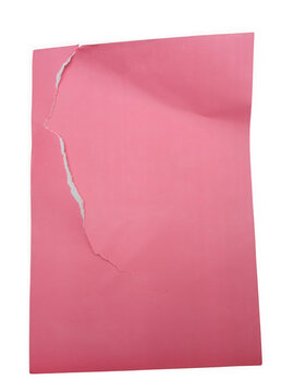 Pink paper with subtle crease and string detail