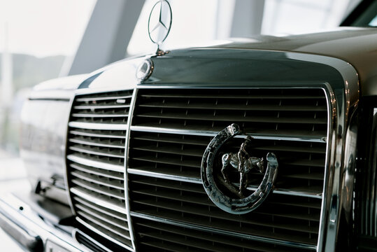 Classic Mercedes-Benz Grill and Hood Ornament with Equestrian Grille Badge
