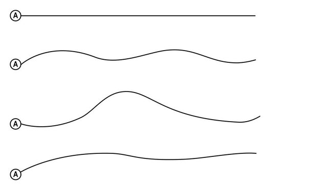 Multiple route paths A to B navigation journey system dotted direction lines vector design. animation