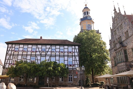 Blick in die Altstadt von Rinteln im Weserbergland