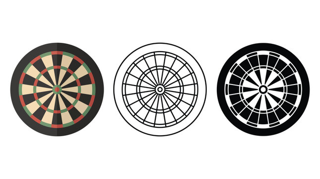 Dartboard Targets For Gaming And Sports Concepts
