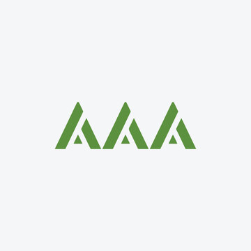 letters aa 3a text logo design vector format