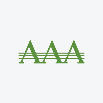letters aa 3a text logo design vector format